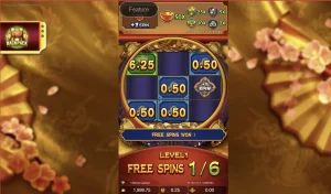 Treasure Bowl slot bonus feature with free spins and coin prizes